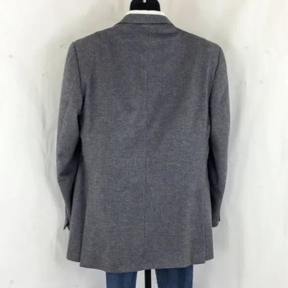Coppley 100% Cashmere Bocelli 3112 3 Button Nailshead Check Sport Coat - 42 Long - Picture 6 of 13